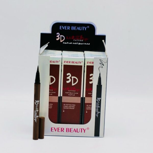 قلم تاتو 3D مقاوم للماء 01 اسودEVER BEAUTY ايفر بيوتي 1 غم 7510E